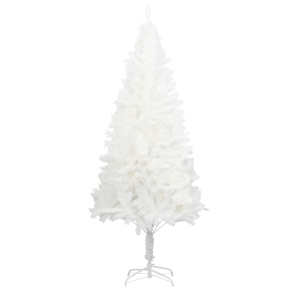 kunstigt juletræ med naturtro nåle 150 cm hvid