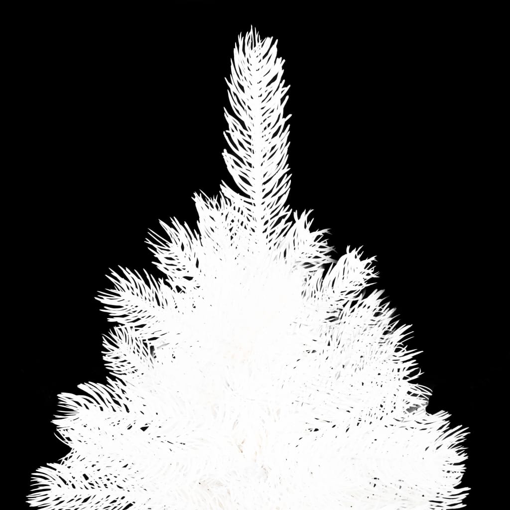 kunstigt juletræ med naturtro nåle 150 cm hvid