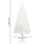 kunstigt juletræ med naturtro nåle 210 cm hvid