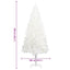 kunstigt juletræ med naturtro nåle 240 cm hvid