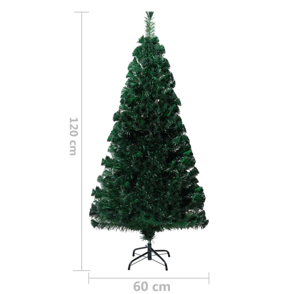 kunstigt juletræ med juletræsfod 120 cm fiberoptik