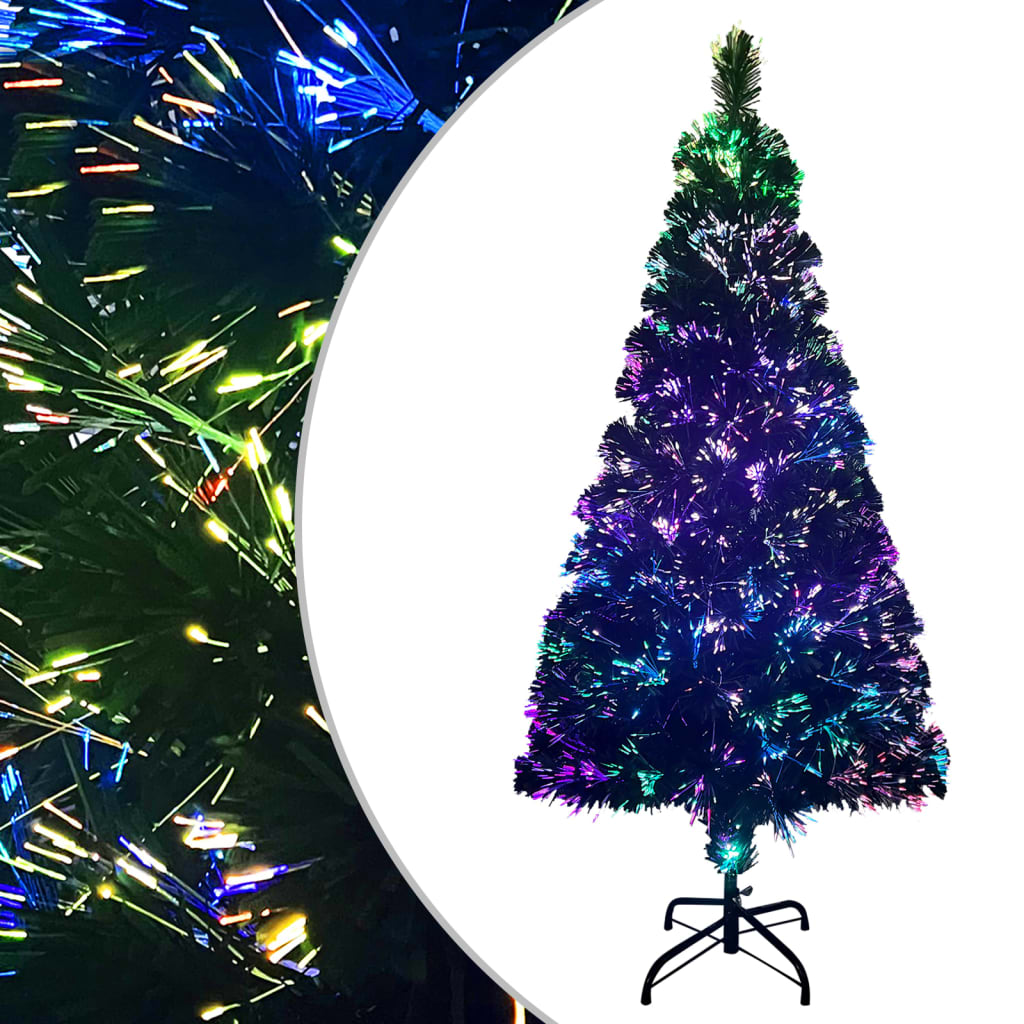 kunstigt juletræ med juletræsfod 150 cm fiberoptik grøn