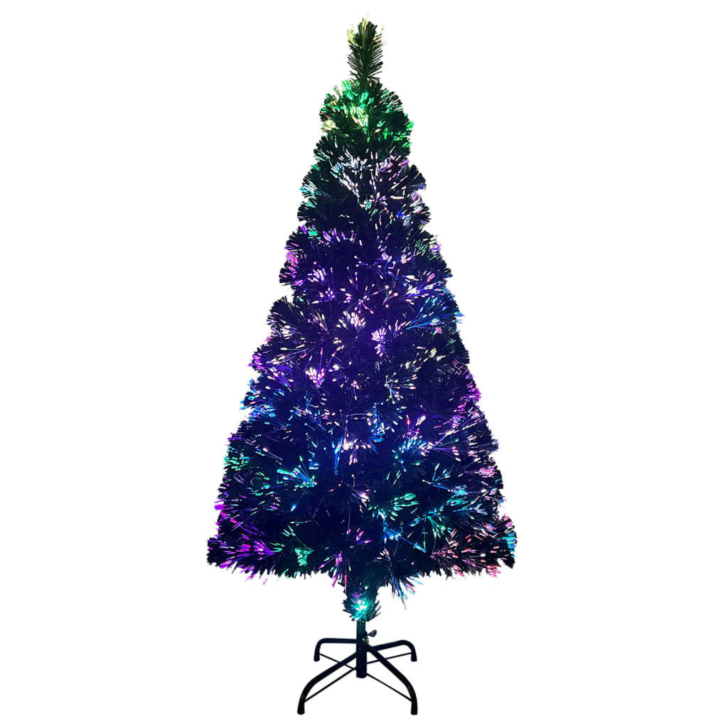 kunstigt juletræ med juletræsfod 150 cm fiberoptik grøn