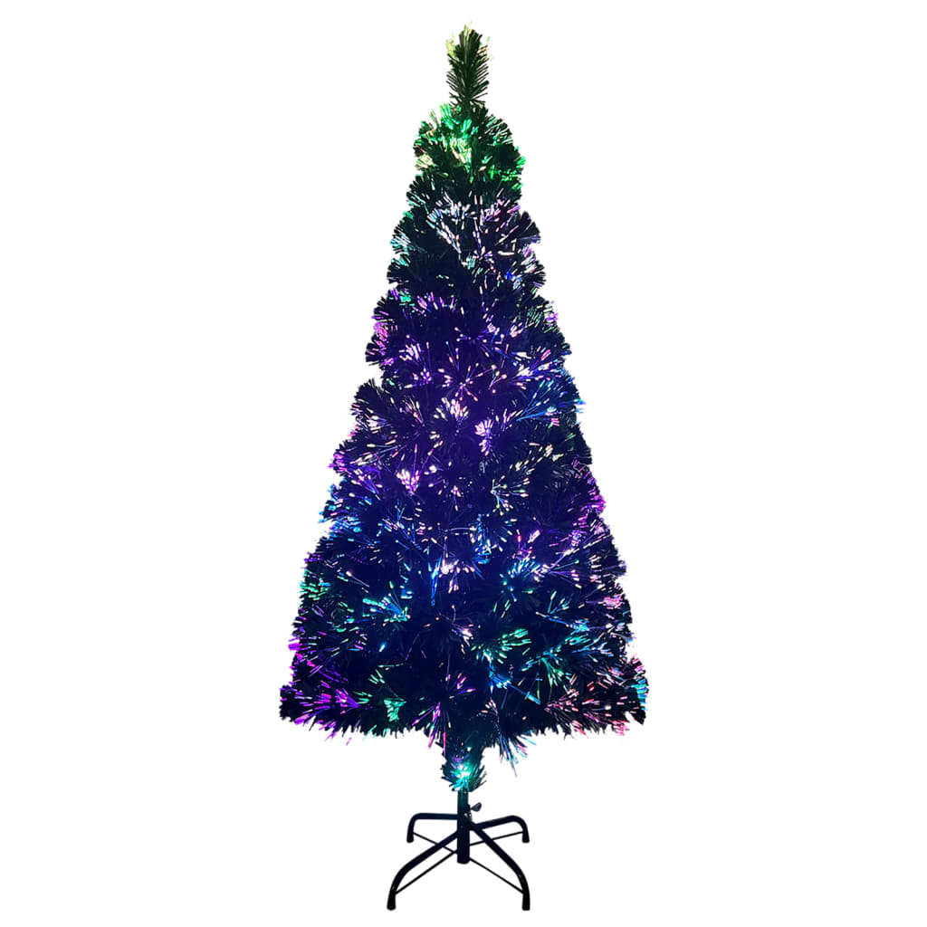 kunstigt juletræ med juletræsfod 180 cm fiberoptik grøn