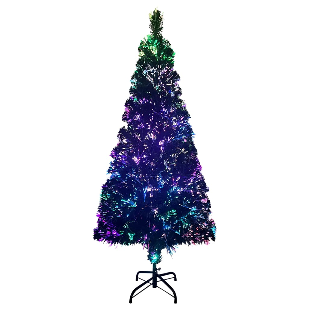 kunstigt juletræ med juletræsfod 210 cm fiberoptik grøn