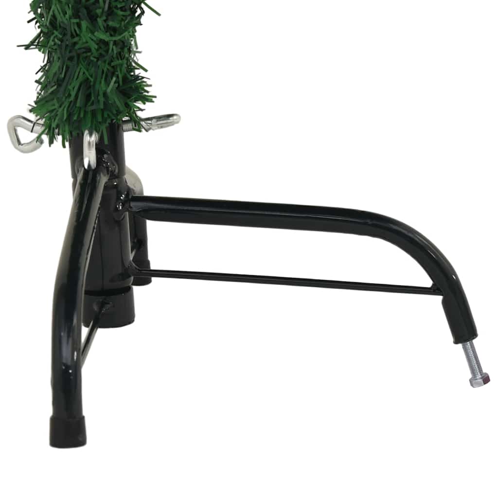 kunstigt halvt juletræ med juletræsfod 150 cm PVC grøn