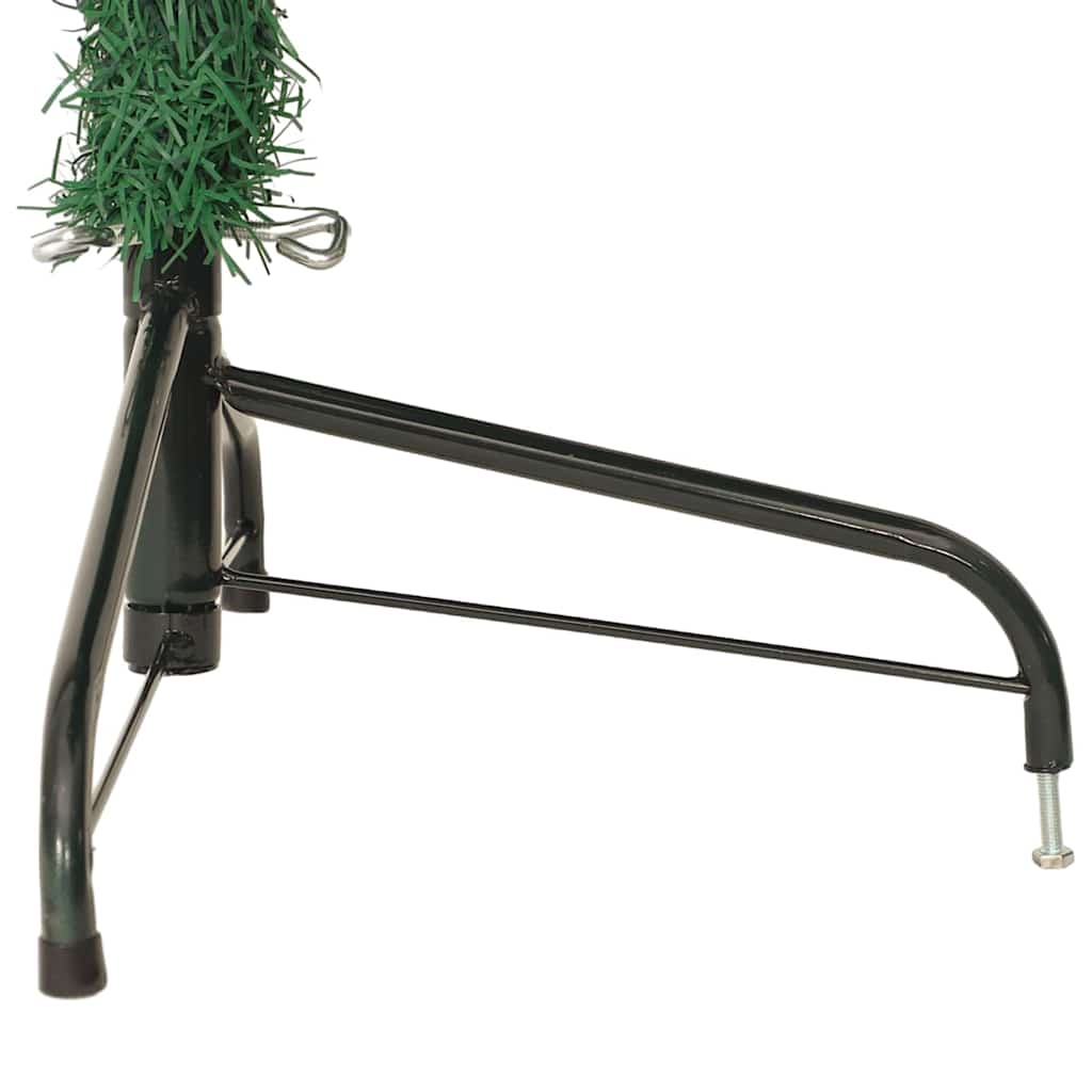 kunstigt halvt juletræ med juletræsfod 210 cm PVC grøn
