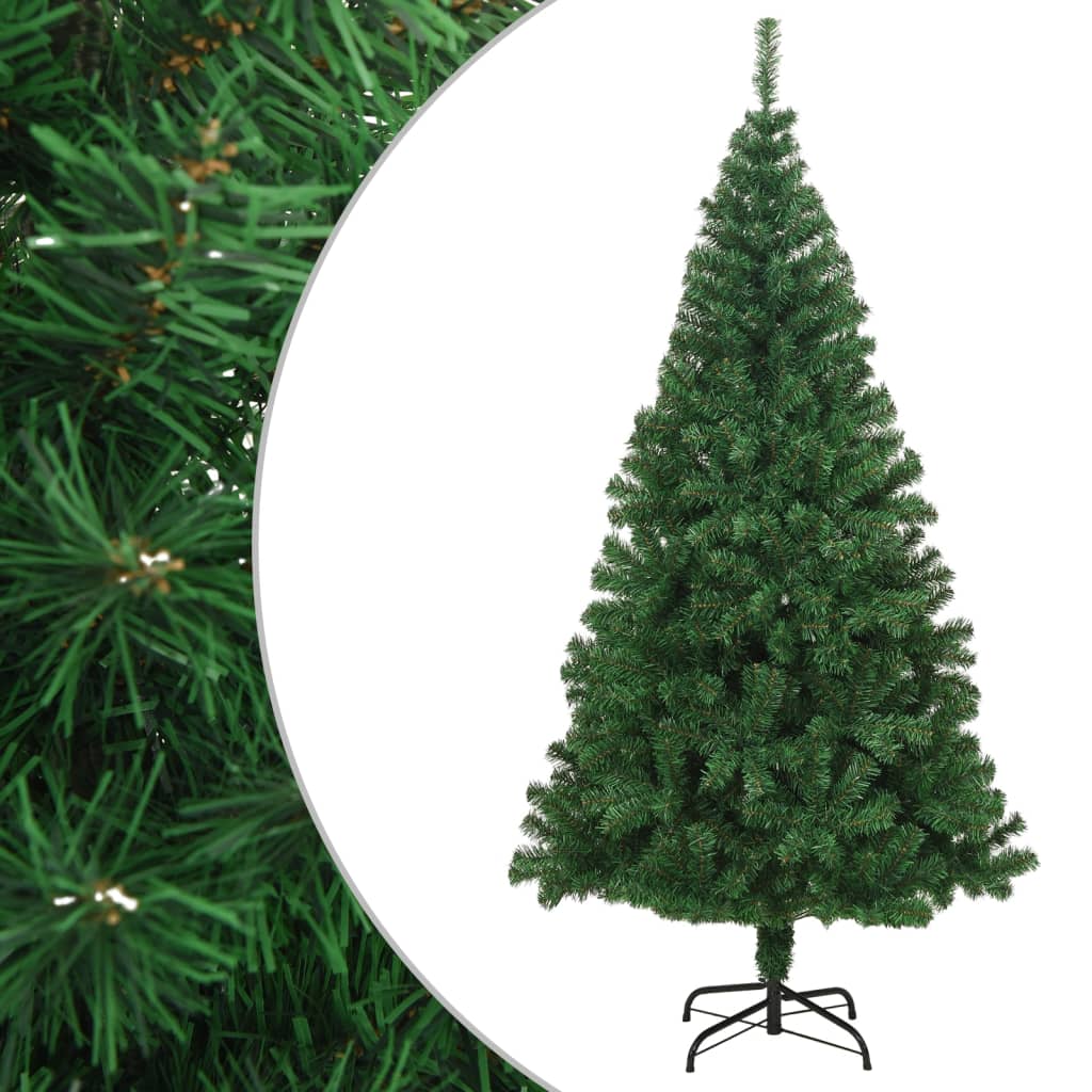 kunstigt juletræ med tykke grene 210 cm PVC grøn