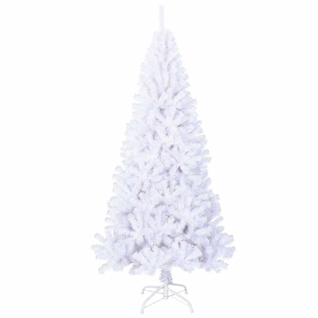 kunstigt juletræ med tykke grene 180 cm PVC hvid