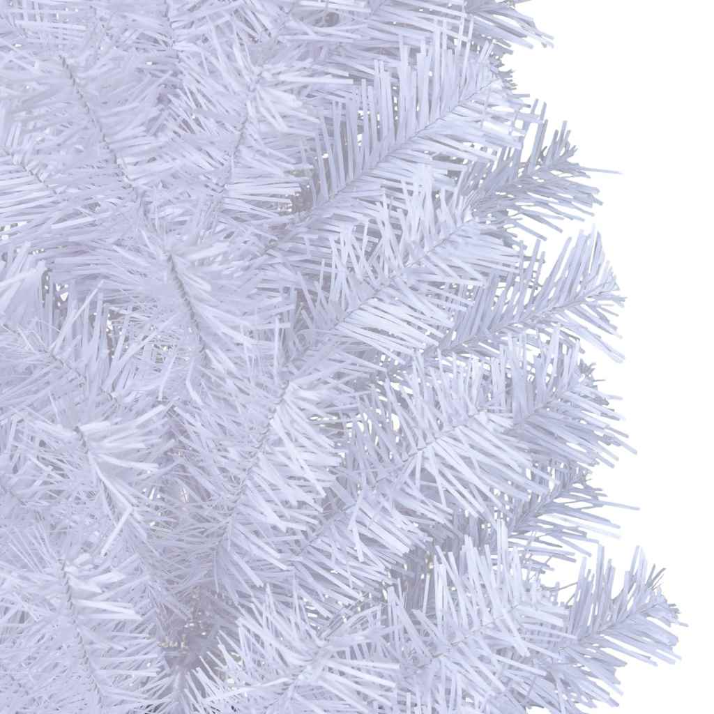 kunstigt juletræ med tykke grene 180 cm PVC hvid