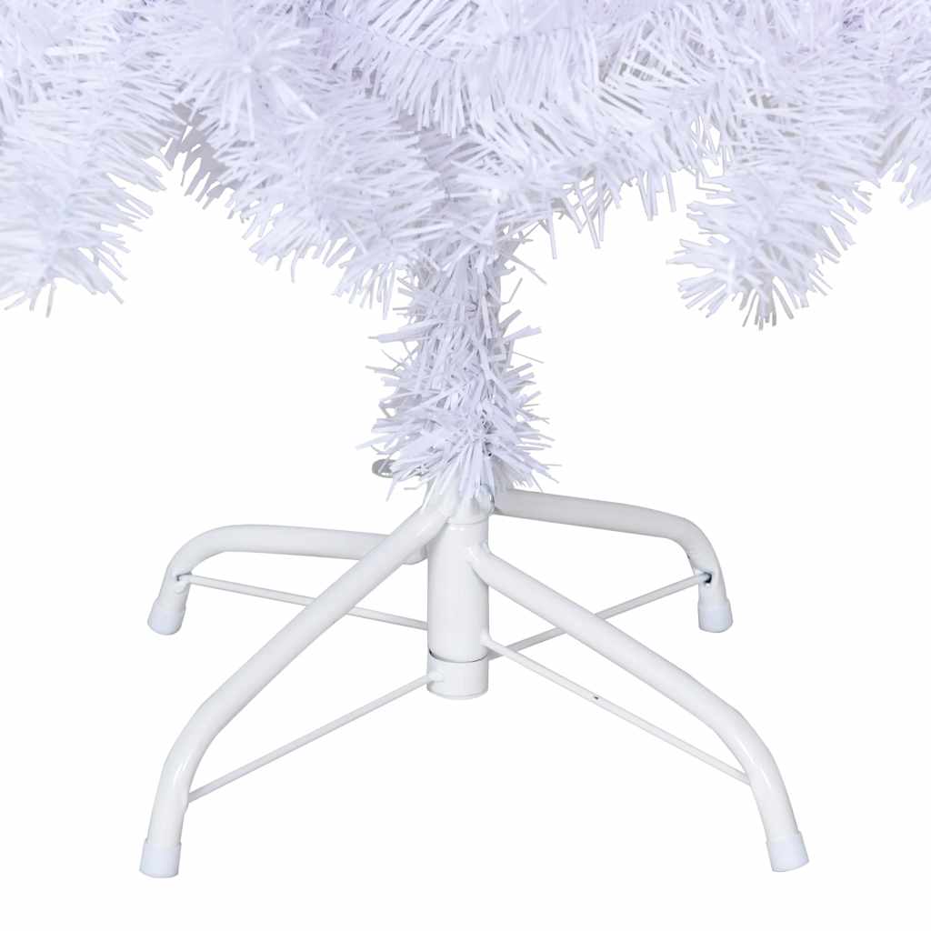 kunstigt juletræ med tykke grene 210 cm PVC hvid