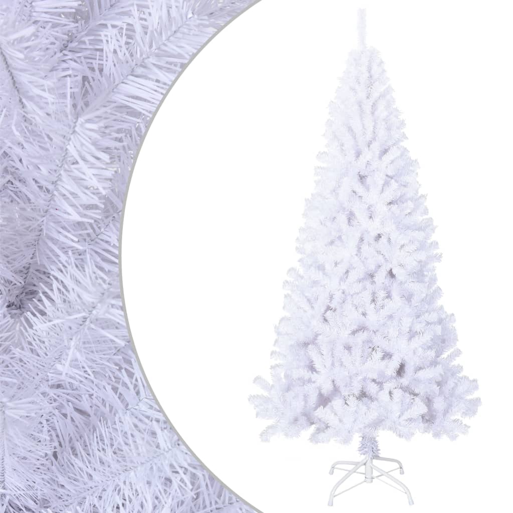 kunstigt juletræ med tykke grene 240 cm PVC hvid