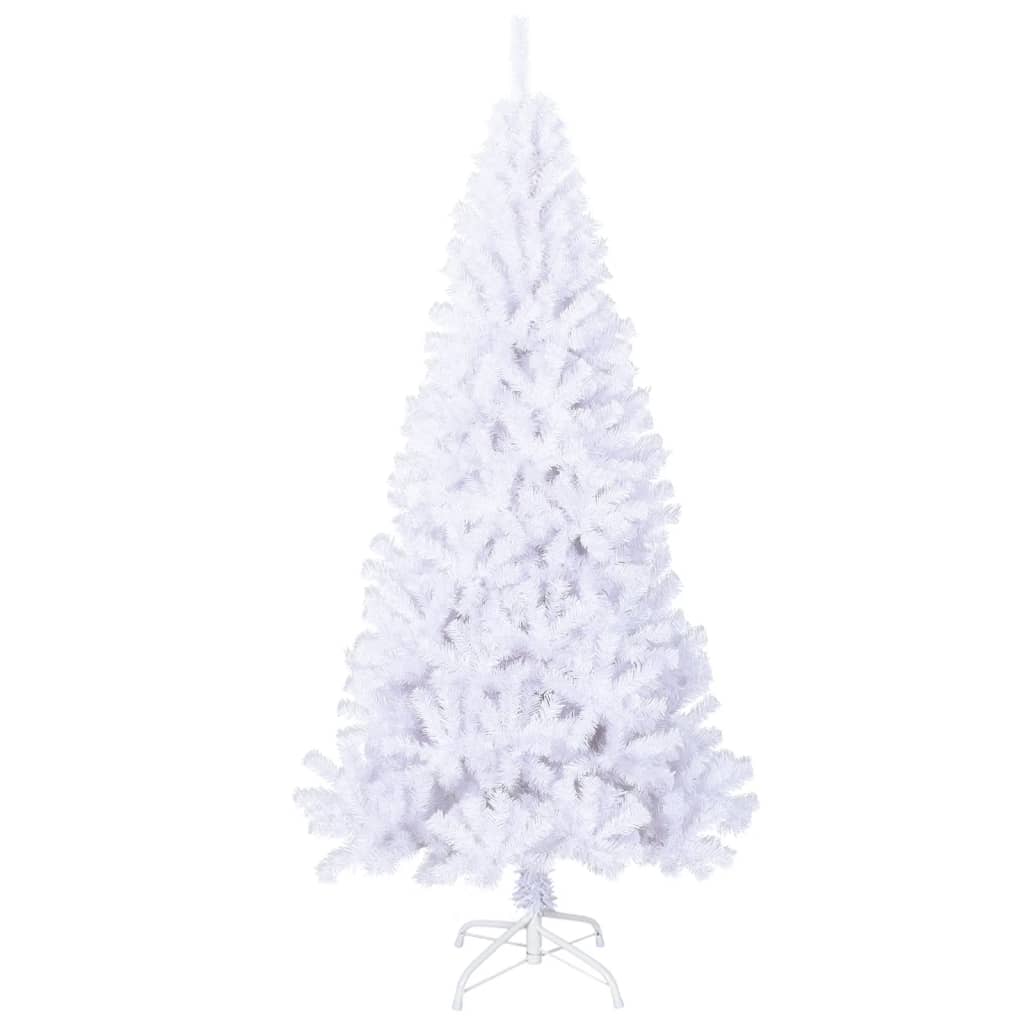 kunstigt juletræ med tykke grene 240 cm PVC hvid