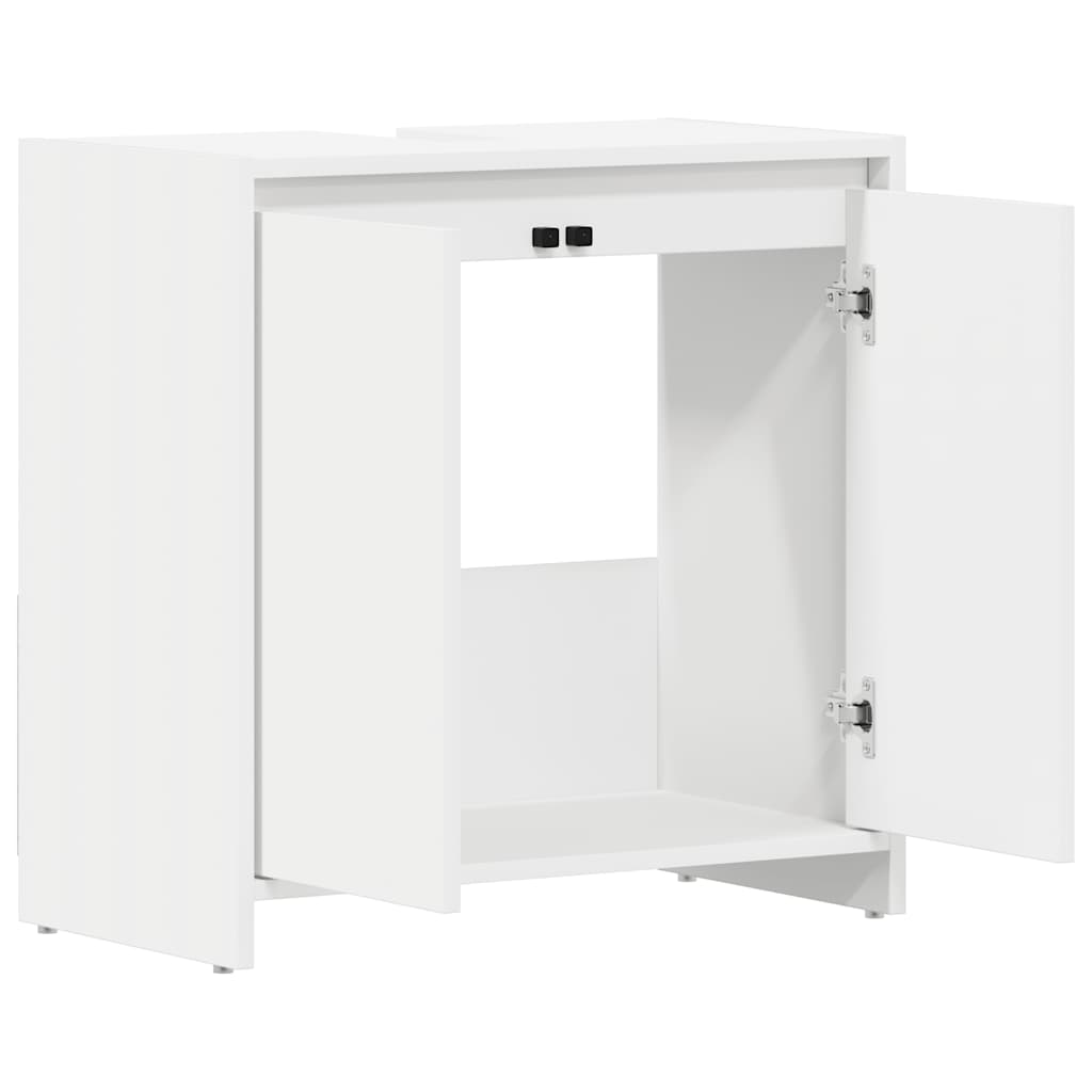 badeværelsesskab 60x33x60 cm konstrueret træ hvid