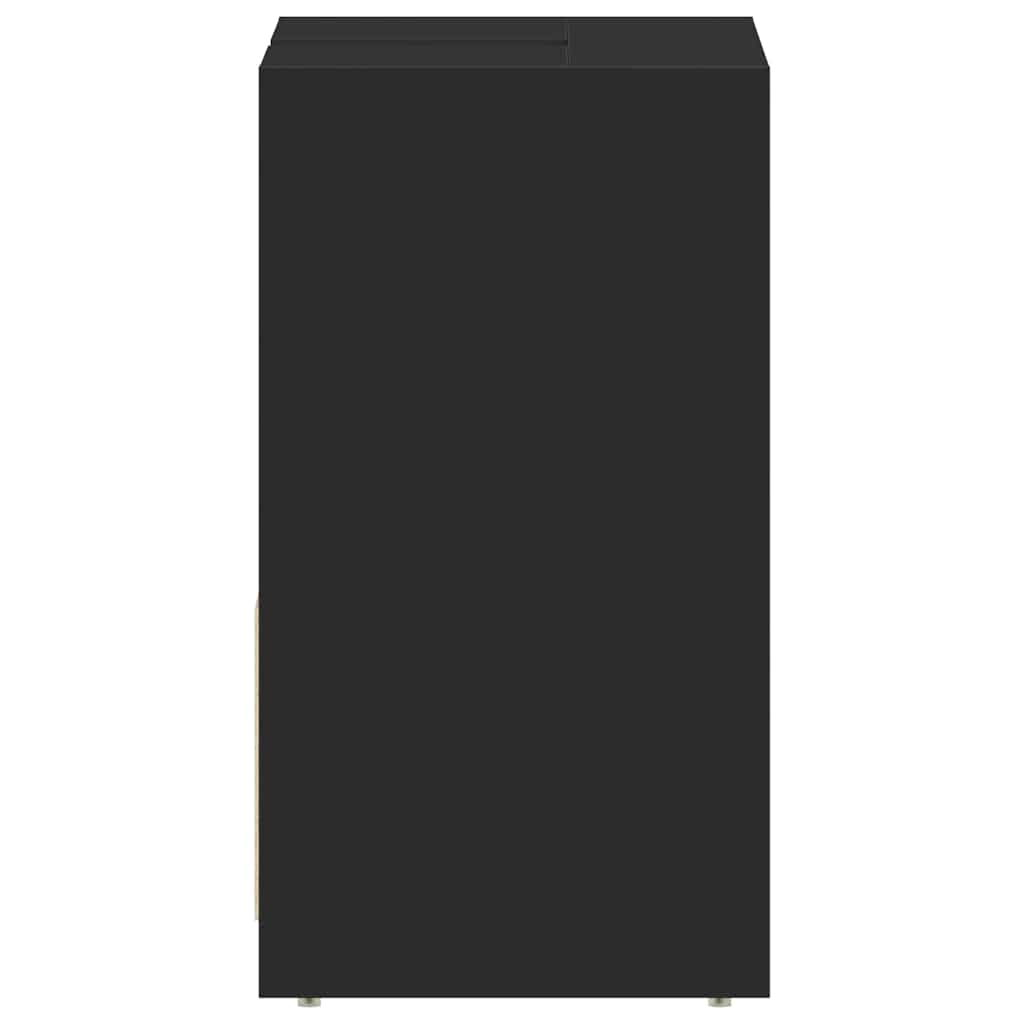 badeværelsesskab 60x33x60 cm konstrueret træ sort
