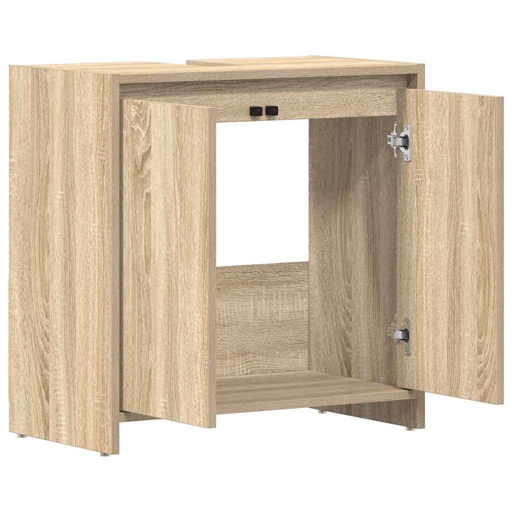 badeværelsesskab 60x33x60 cm konstrueret træ sonoma-eg