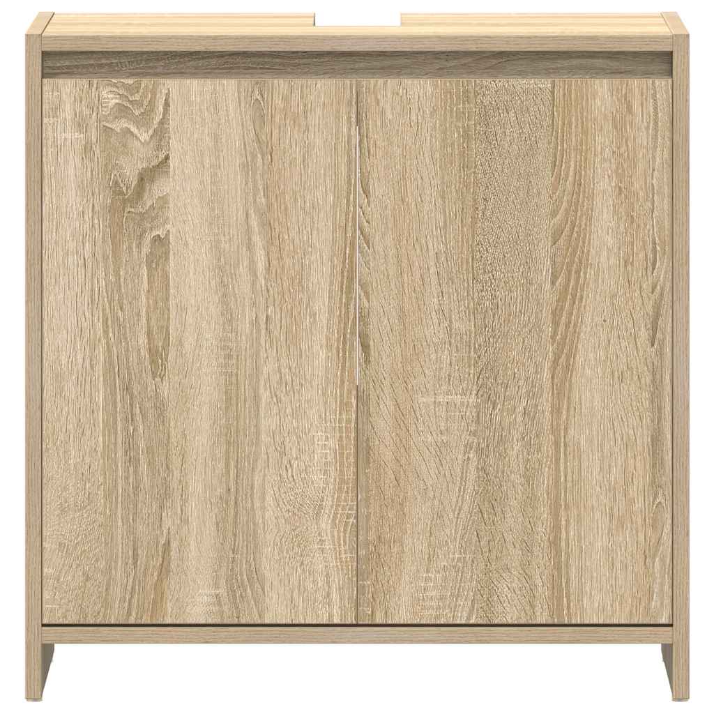 badeværelsesskab 60x33x60 cm konstrueret træ sonoma-eg