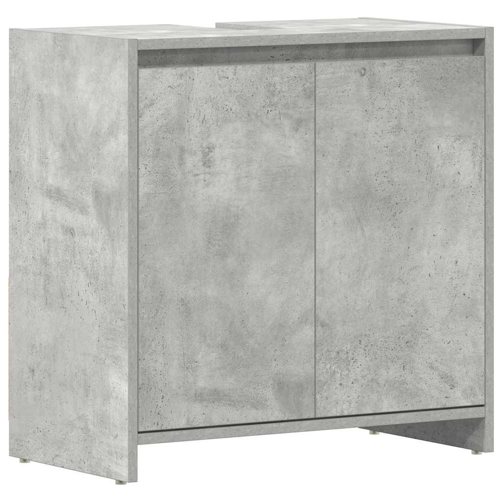 badeværelsesskab 60x33x60 cm konstrueret træ betongrå