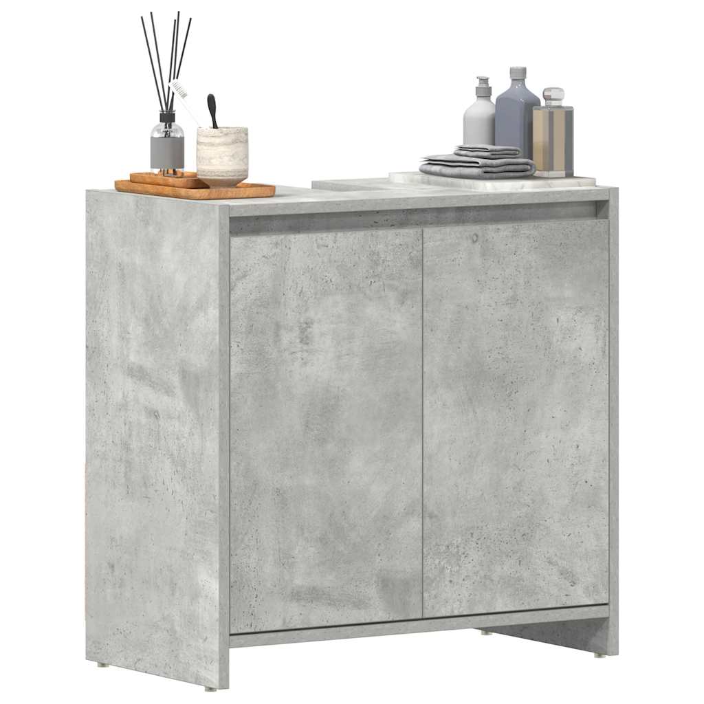 badeværelsesskab 60x33x60 cm konstrueret træ betongrå