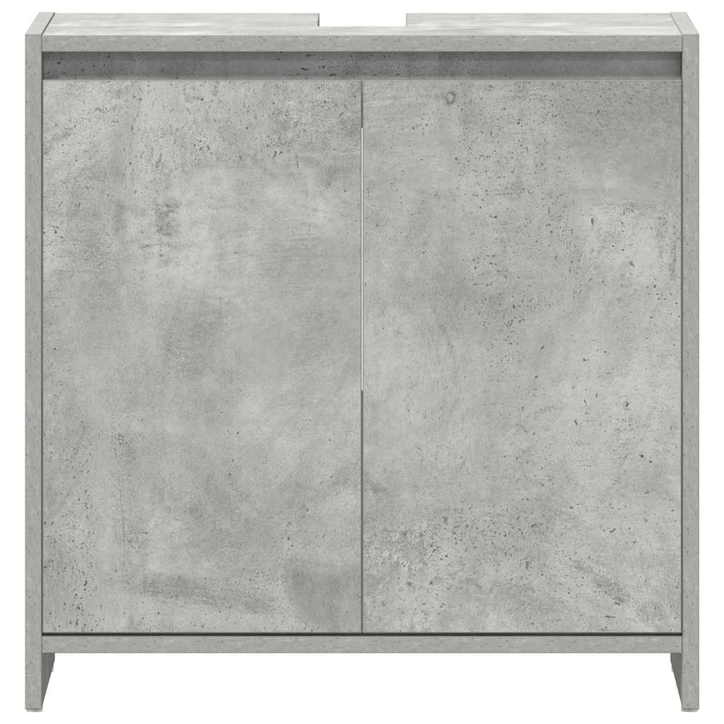 badeværelsesskab 60x33x60 cm konstrueret træ betongrå