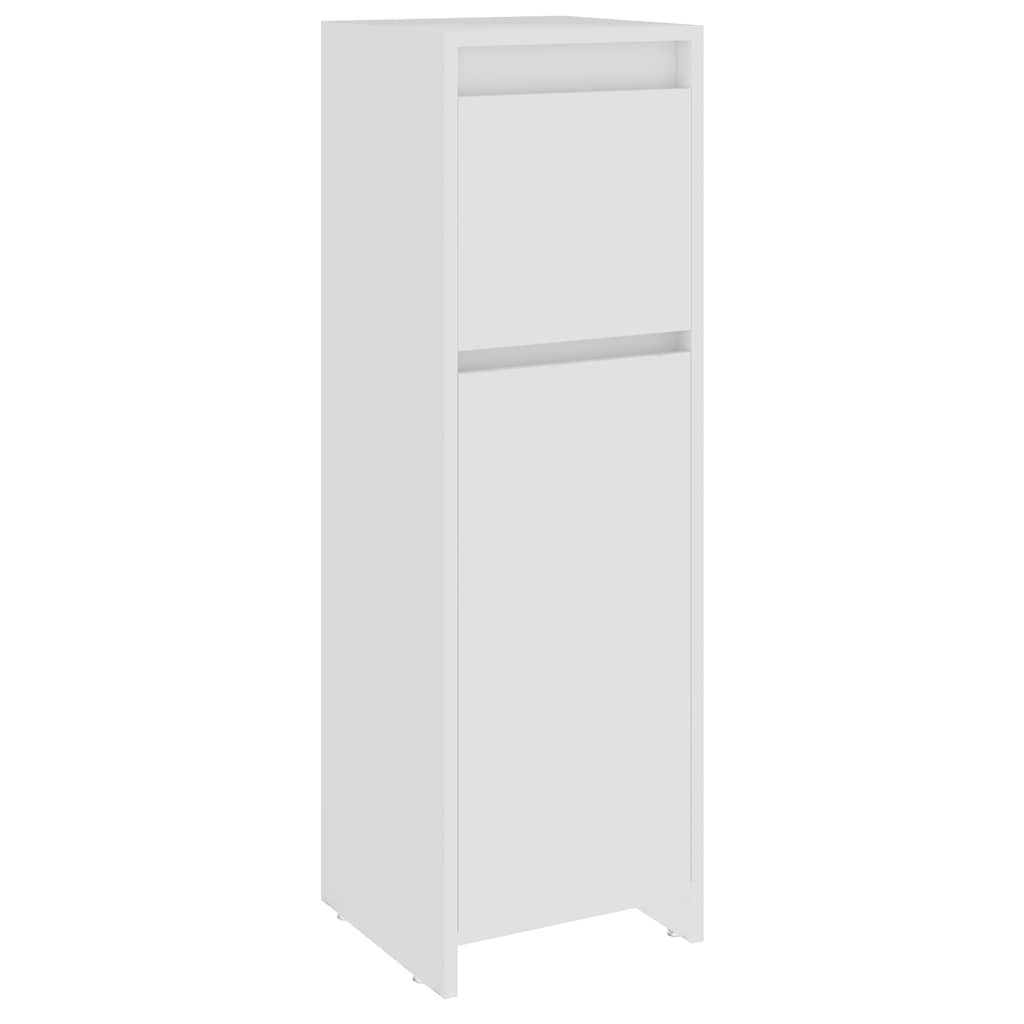 badeværelsesskab 30x30x95 cm konstrueret træ hvid