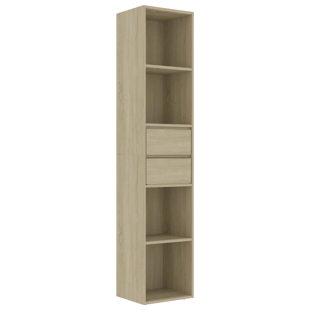 bogreol 36x30x171 cm konstrueret træ sonoma-eg