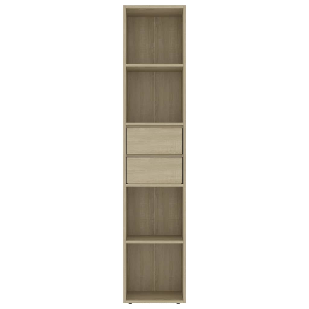bogreol 36x30x171 cm konstrueret træ sonoma-eg