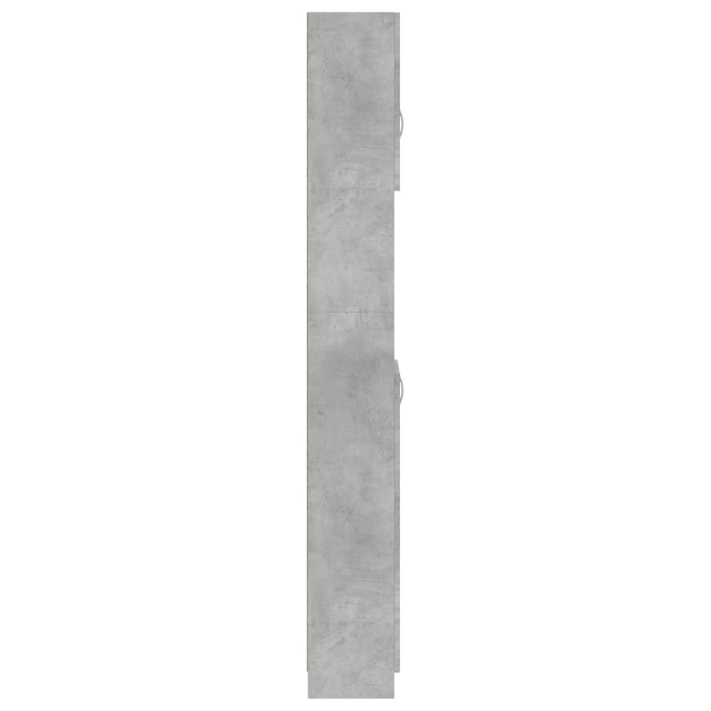 badeværelsesskab 32x25,5x190 cm konstrueret træ betongrå