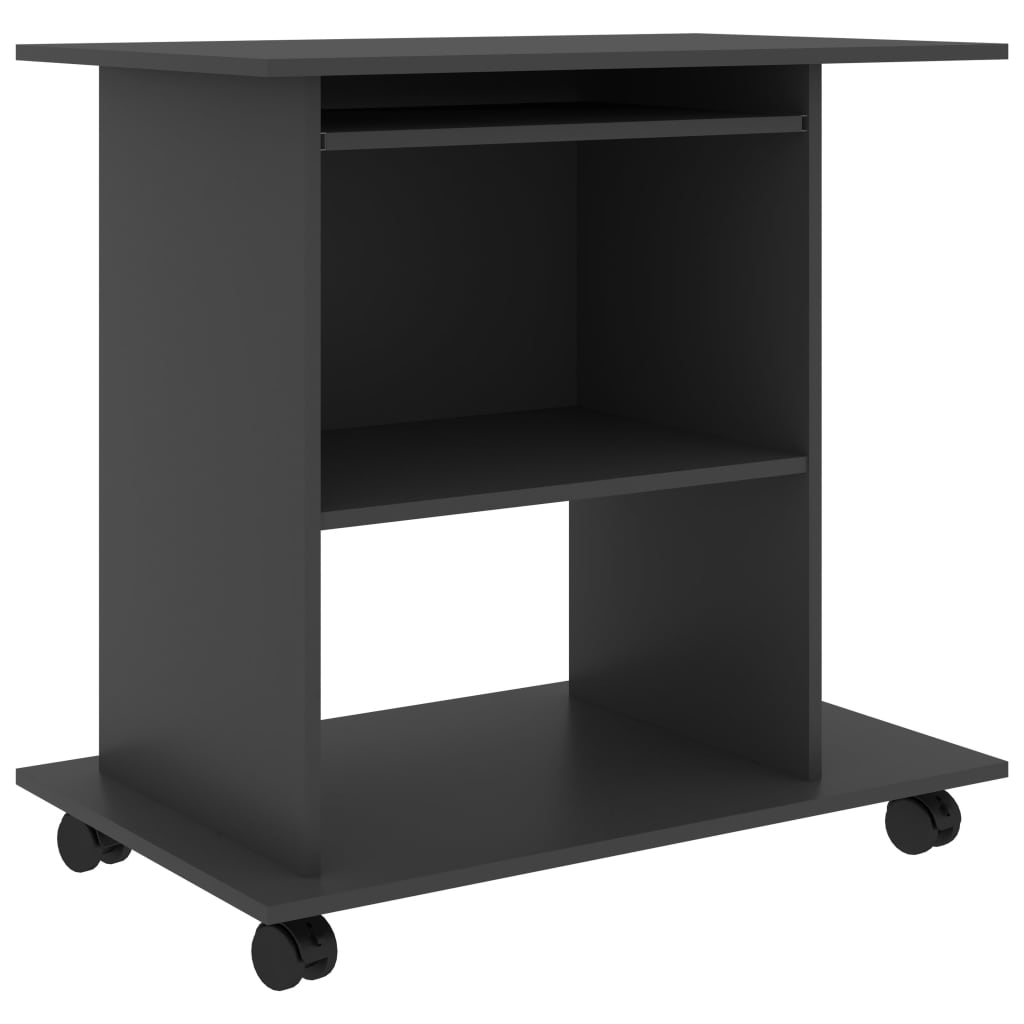 computerbord 80x50x75 cm spånplade grå