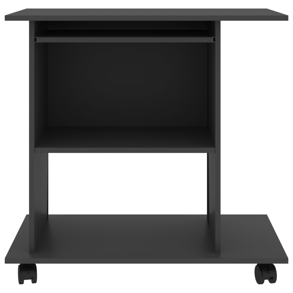 computerbord 80x50x75 cm spånplade grå