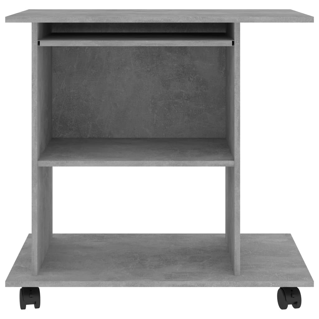 computerbord 80x50x75 cm konstrueret træ betongrå