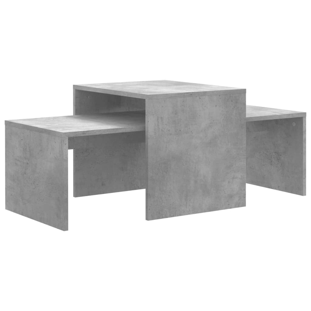 sofabordssæt 100x48x40 cm konstrueret træ betongrå