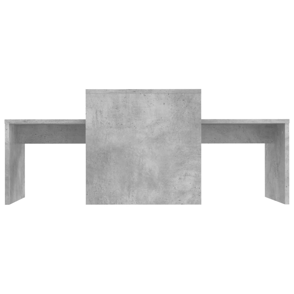 sofabordssæt 100x48x40 cm konstrueret træ betongrå