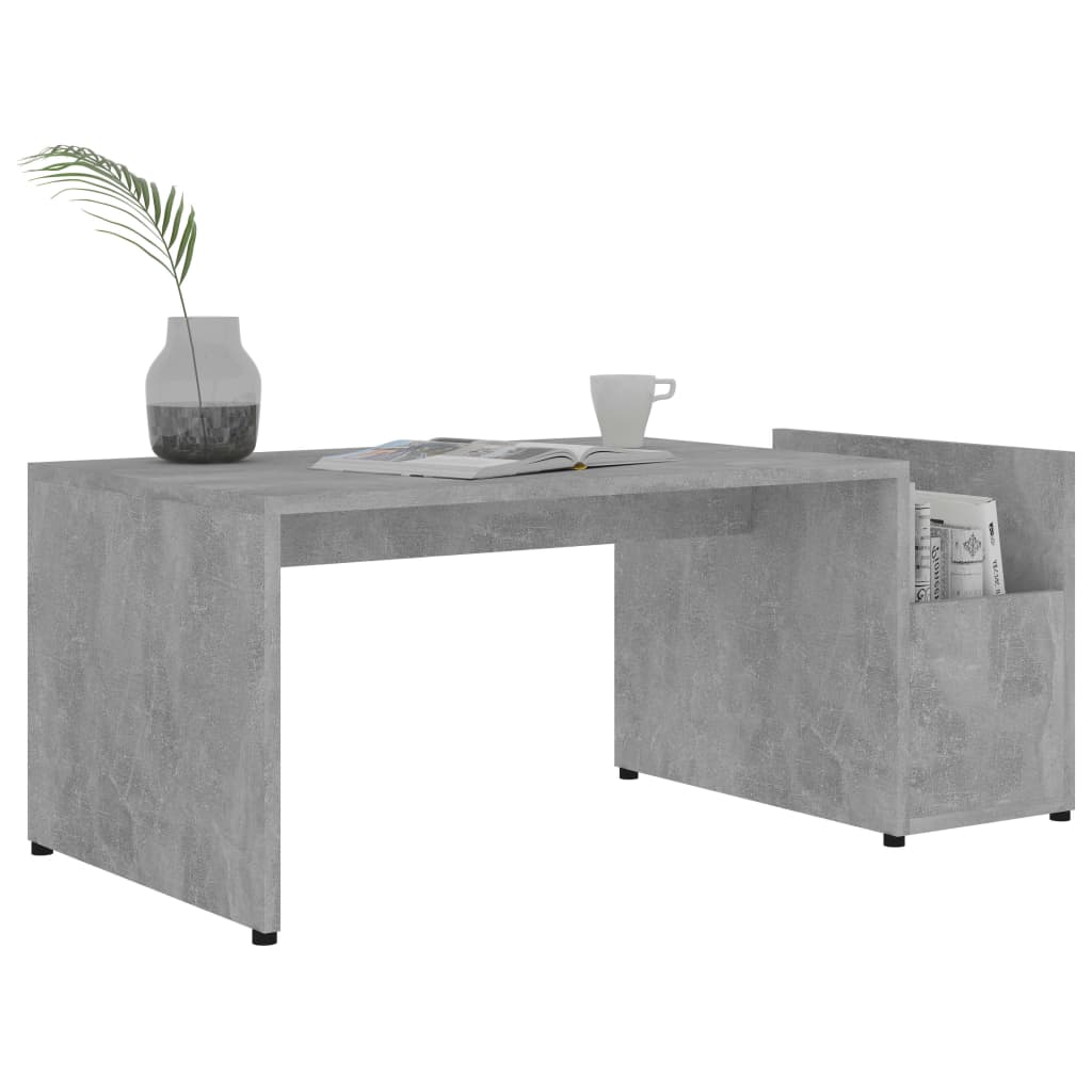 sofabord 90x45x35 cm konstrueret træ betongrå