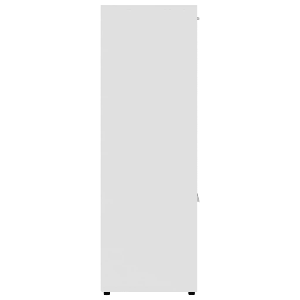 bogreol 90x30x90 cm konstrueret træ hvid
