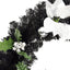 julekrans med LED-lys 60 cm PVC sort