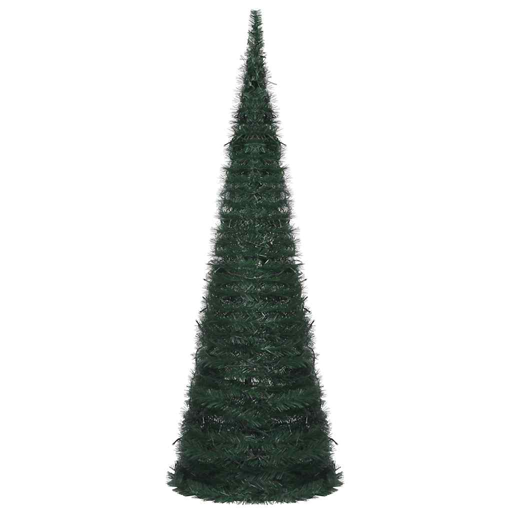 kunstigt pop op-juletræ med lys 180 cm grøn