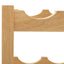 vinreol til 6 flasker 37x21x21 cm massivt egetræ