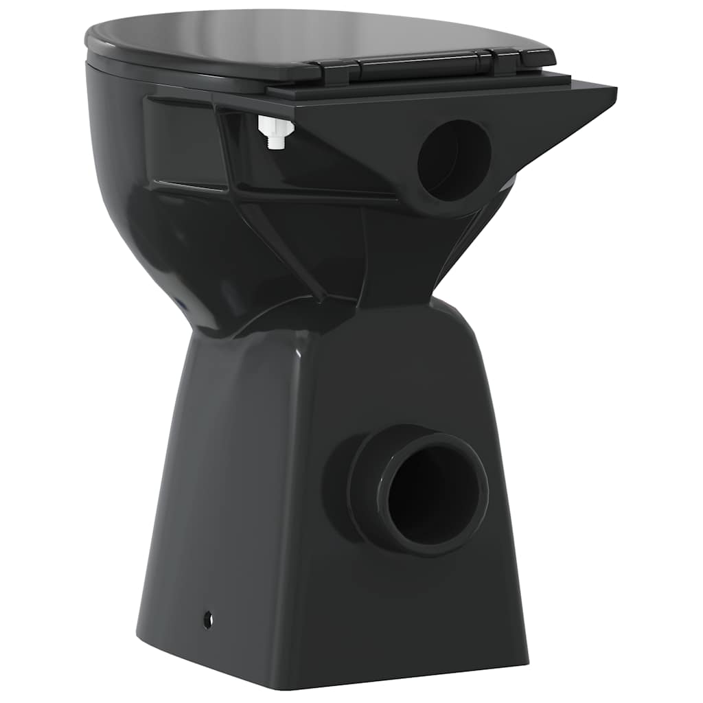 kantfrit toilet 7 cm ekstra højde soft close keramik sort