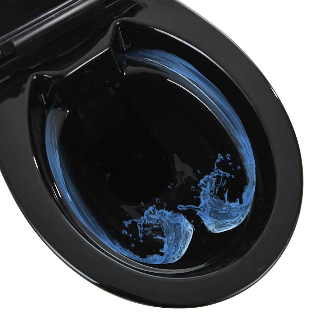 kantfrit toilet 7 cm ekstra højde soft close keramik sort