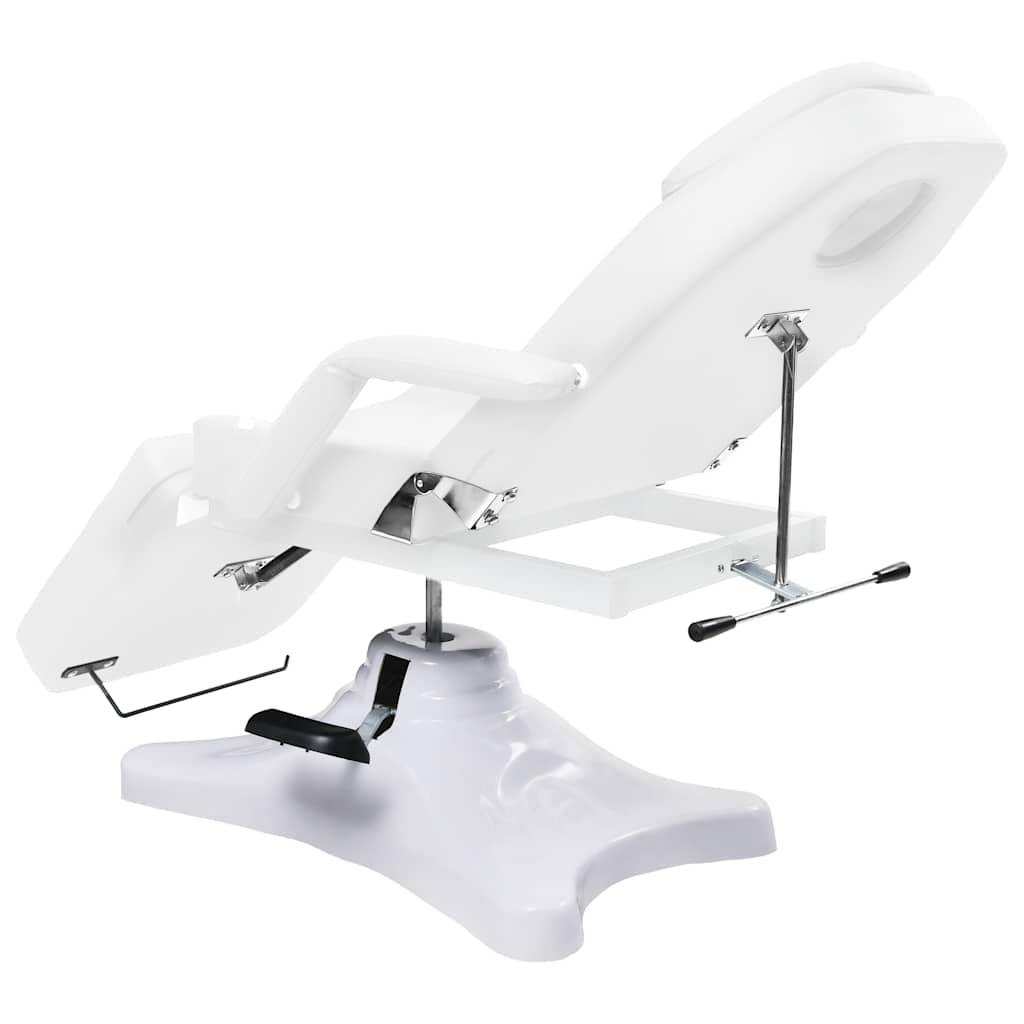 massagebord 180x62x(86,5-118) cm hvid