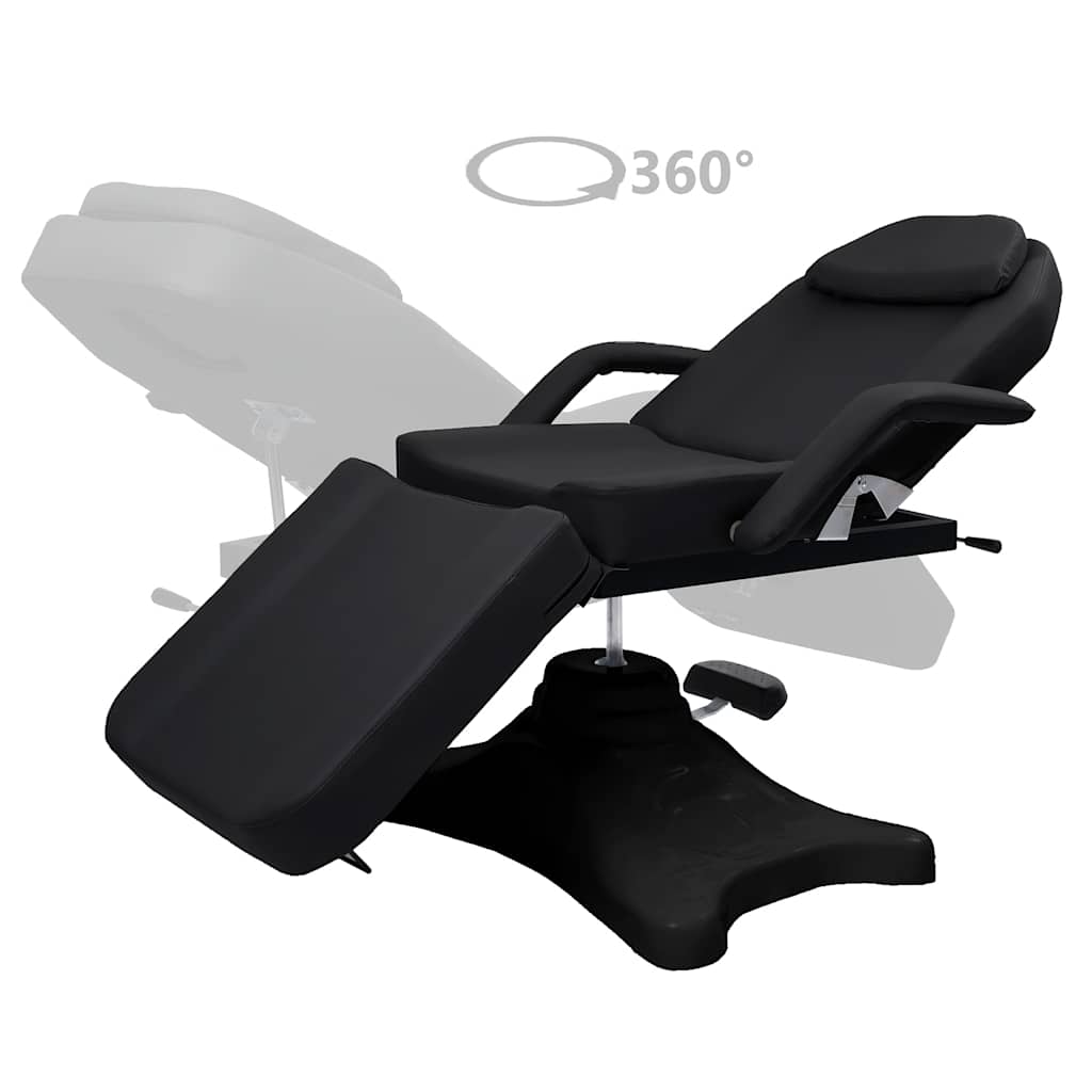 massagebord 180x62x(86,5-118) cm sort