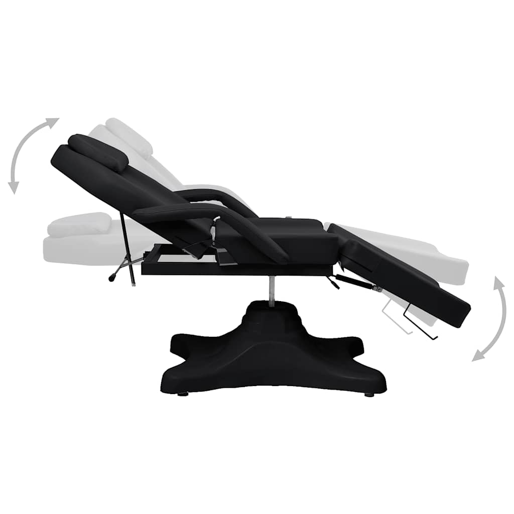 massagebord 180x62x(86,5-118) cm sort