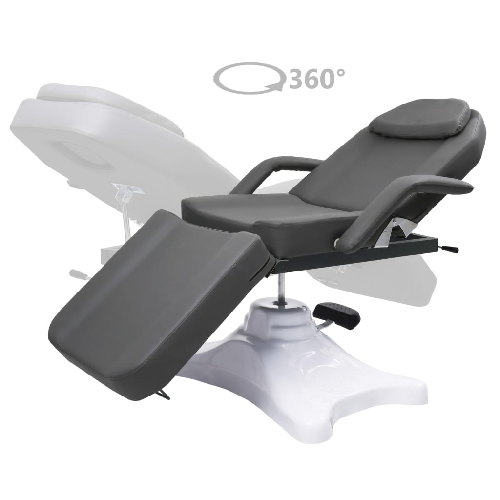 massagebord 180x62x(86,5-118) cm grå