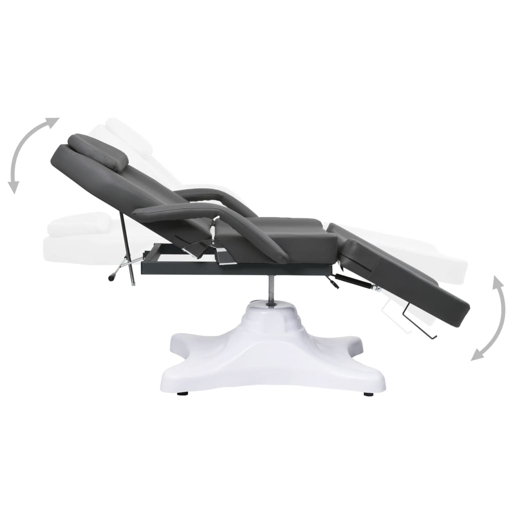 massagebord 180x62x(86,5-118) cm grå