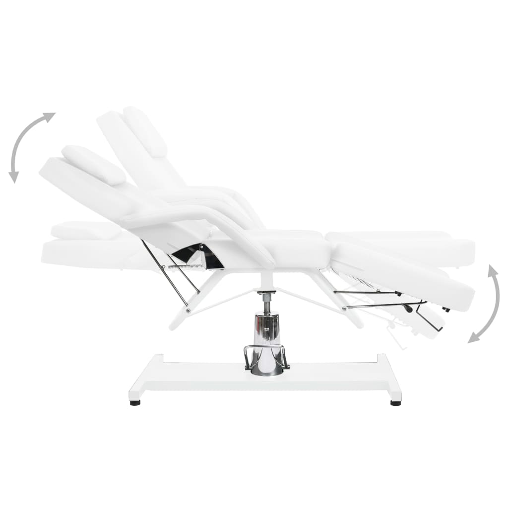 massagebord 180x62x(87-112) cm hvid