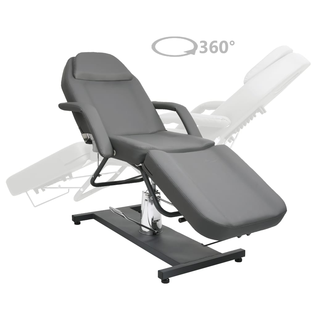 massagebord 180x62x(87-112) cm grå