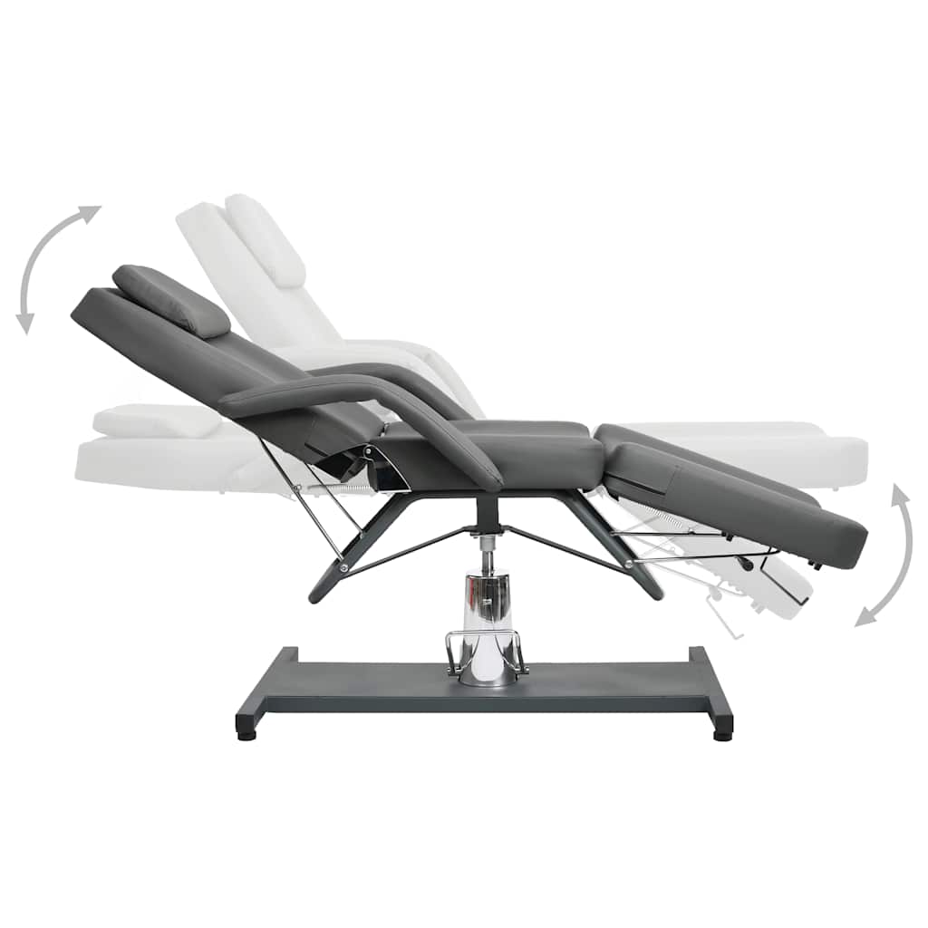 massagebord 180x62x(87-112) cm grå