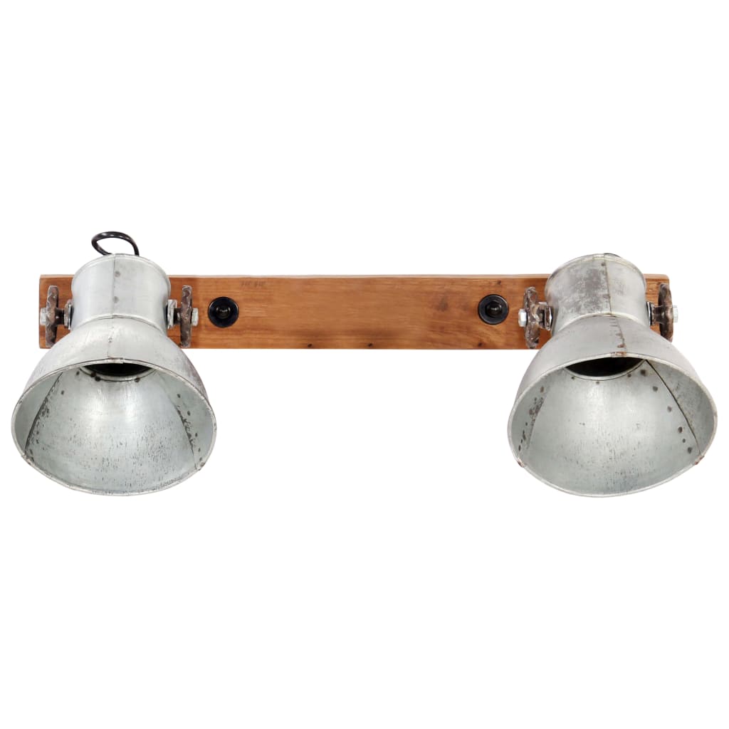 industriel væglampe 45x25 cm E27 sølvfarvet