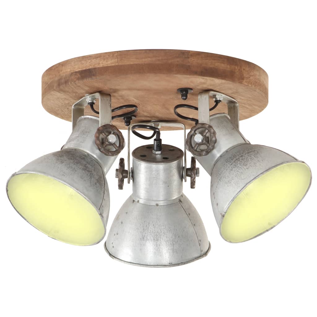 industriel loftlampe 25 W 42x27 cm E27 sølvfarvet
